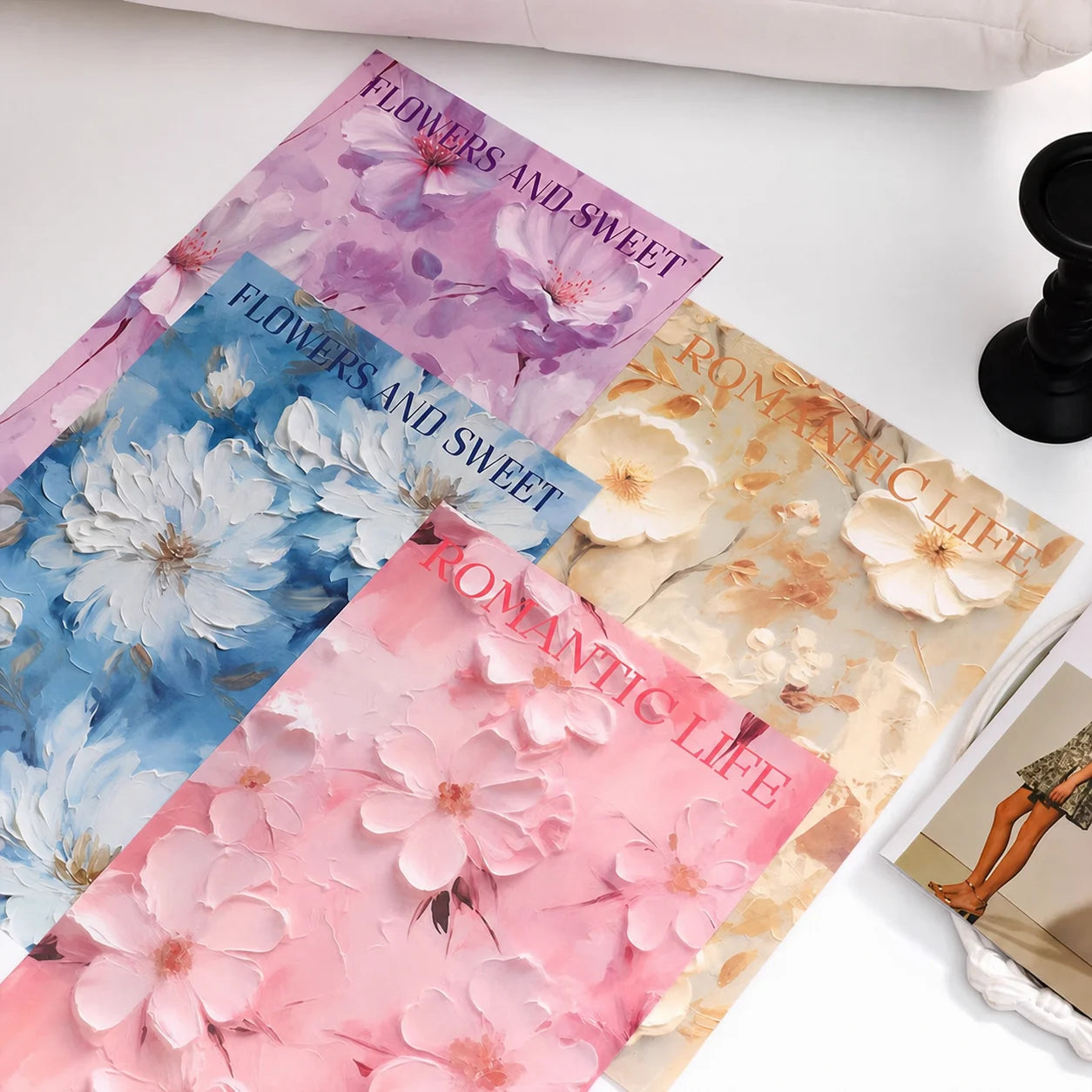 Valentine's Day 3D Oil Painting Wrapping Paper, Korean Wrapping Paper For Flowers , Handmade DIY Materials, Kraft Paper Sheets Oasis Select