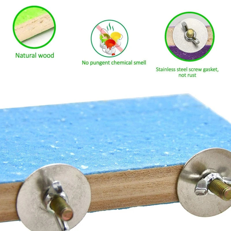 Bird Perch Stand Platform Natural Wood Playground Paws Grinding Clean For Pet Parrot Budgies Parakeet Cockatiels Conure Lovebird Oasis Select