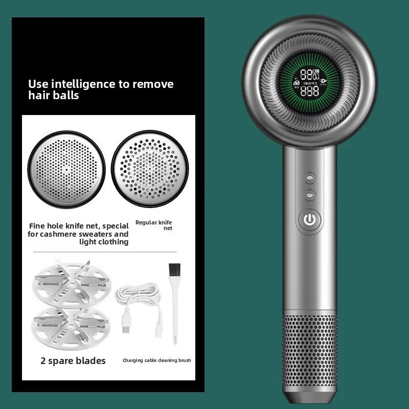 4000mAh Intelligent Lint Remover Spool Machine LCD 5-gear Pellet LED Lighting Hairball Trimmer Clothes Electric Lint Remover Oasis Select Siliver