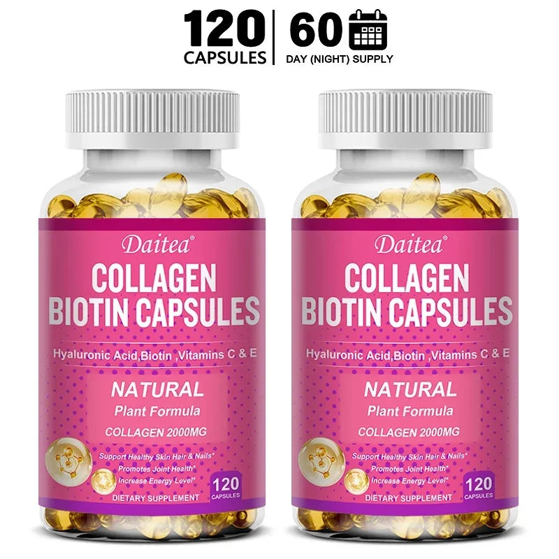 Collagen Biotin Supplement – Hair, Skin, Nails & Energy Boost