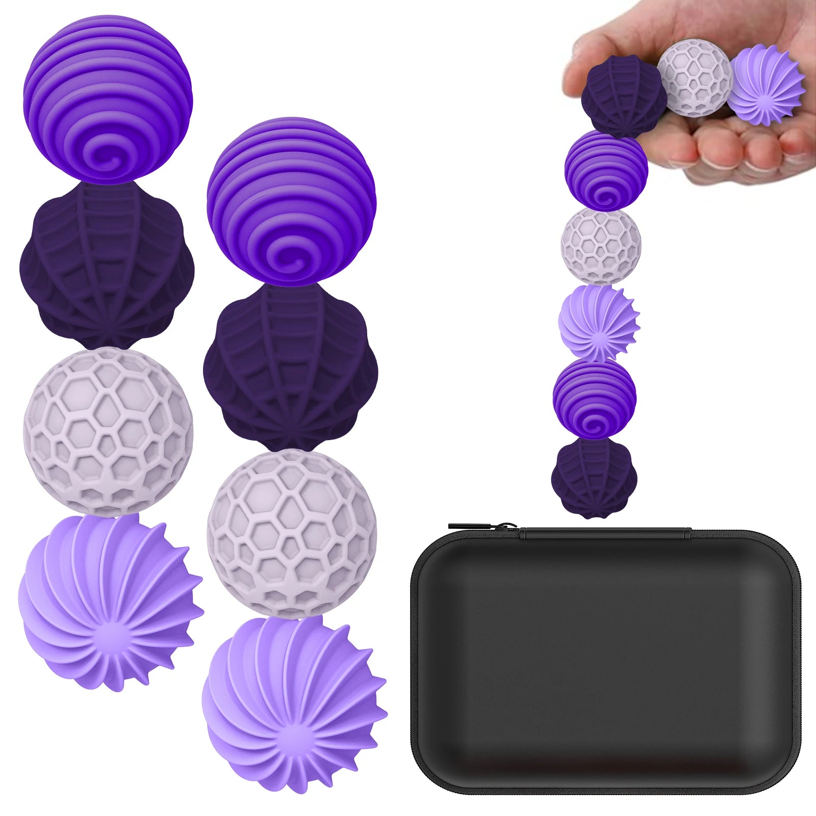 Magnetic Sensory Fidget Balls Silicone Stress Relief Toys for Adults Anxiety Autism Calming Sensory Therapy Tools Oasis Select E