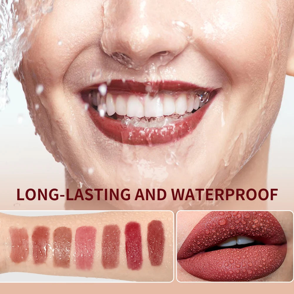 Flower Strawberry Cupid Cake Velvet Matte Lip Mud Long Lasting Waterproof Lipstick Cream Non Stick Cup Cosmetics for Women Oasis Select