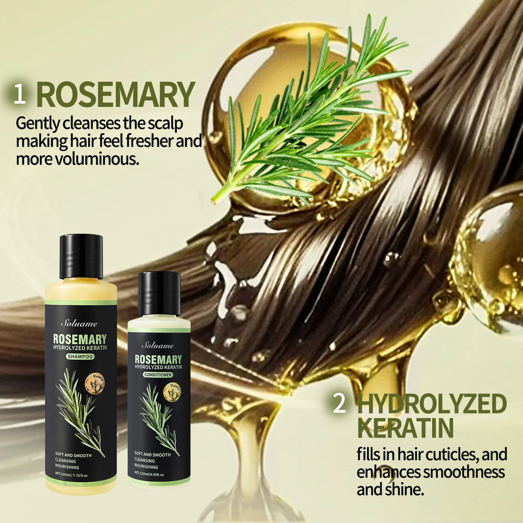 Rosemary Keratin Shampoo & Conditioner Set – Repairs Damaged Hair Shampoo & Conditioner Set Oasis Select