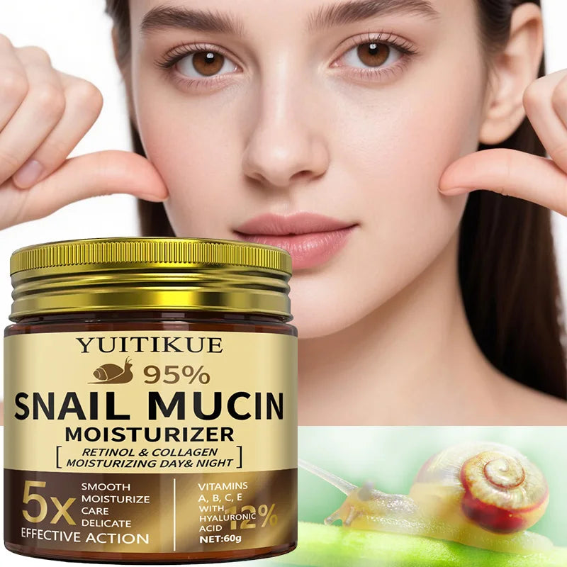 Snail Mucin Cream with Retinol & Collagen – 60g Moisturizer