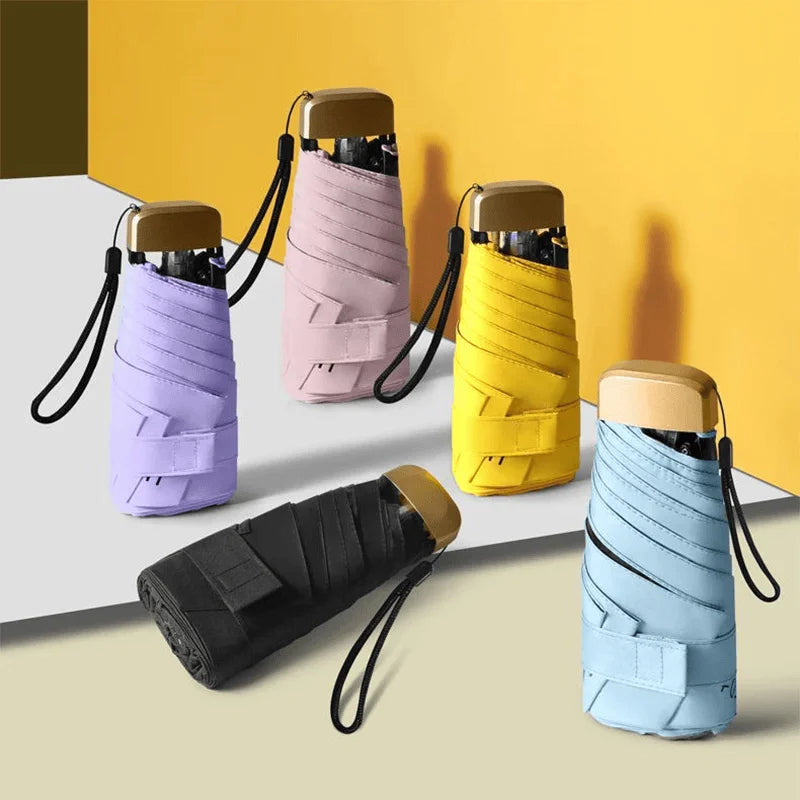 Ultralight UV Protection Five-Fold Mini Folding Umbrella