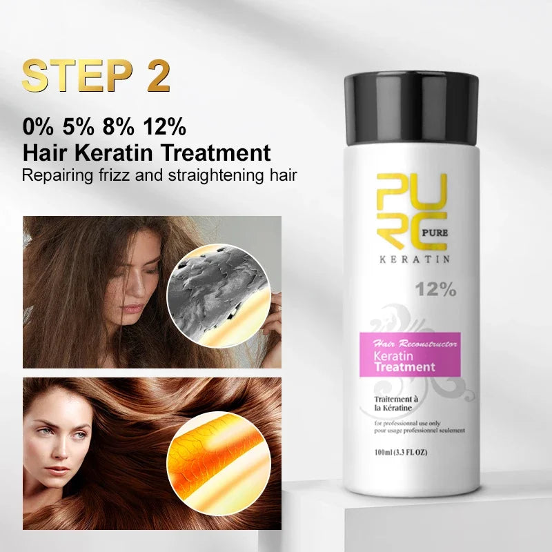 PURC Brazilian Keratin Treatment Shampoo & Conditioner Set Keratin Hair Treatment Oasis Select