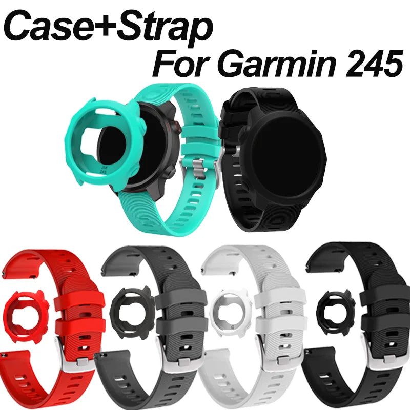 Garmin Forerunner 245 Silicone Case & 20mm Band Combo Watch Band & Case Oasis Select
