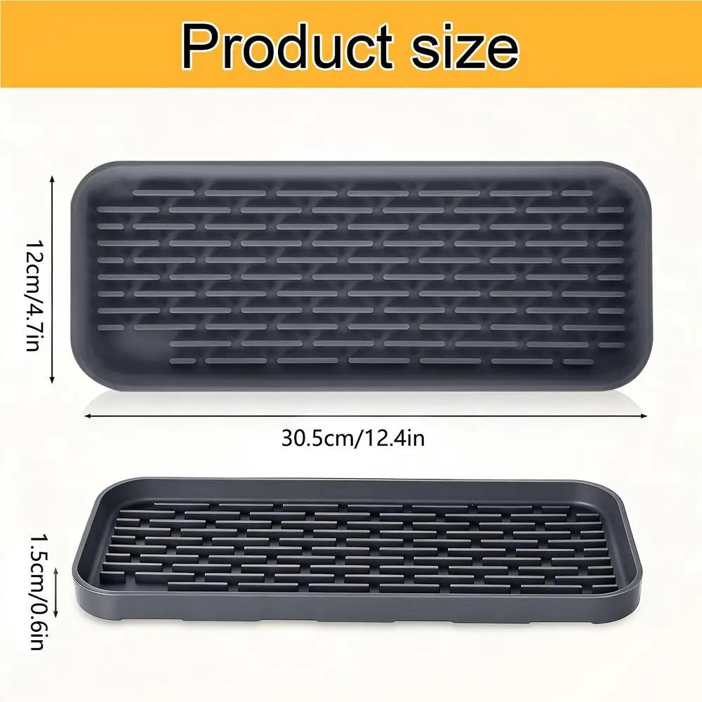 Silicone Non-Slip Drip Tray Mat – Kitchen & Bar Counter Pad