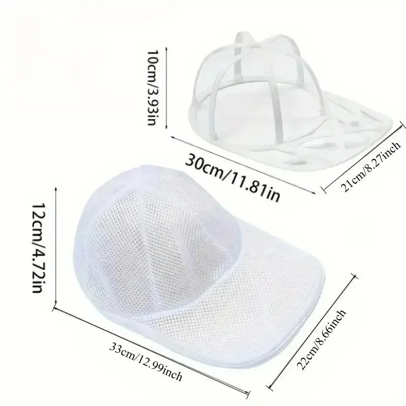 2pcs/set (Hat Washing Bag and Hat Rack),Mesh Baseball Cap Cleaning Bag,Hanging Clothe Organizer Pouch for Laundry Closet Storage Oasis Select