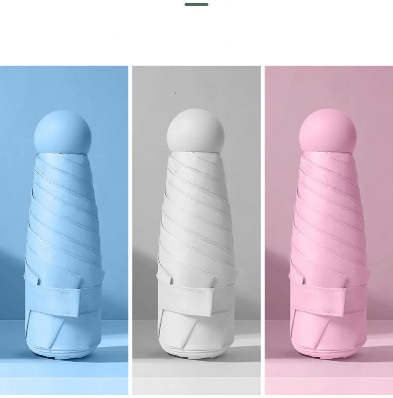 Capsule Umbrella Sunny and Rainy Dualuse Rainproof Wind-resistant Sun Protection Outdoor Traveling Portable Mini Umbrella Oasis Select