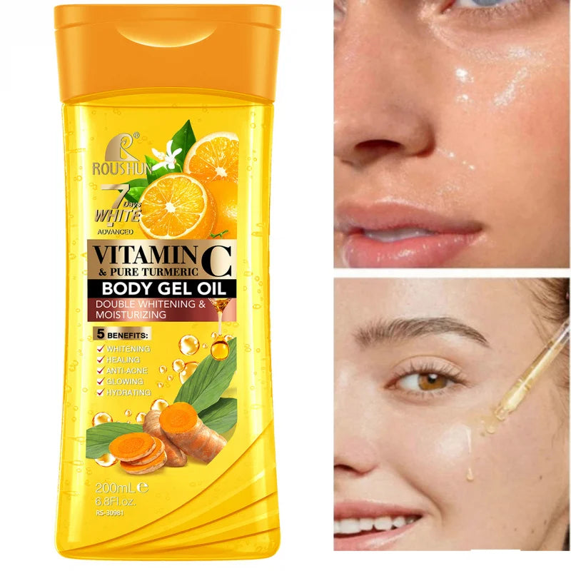 ROUSHUN Vitamin C & Turmeric Body Oil 200ml | Moisturizer