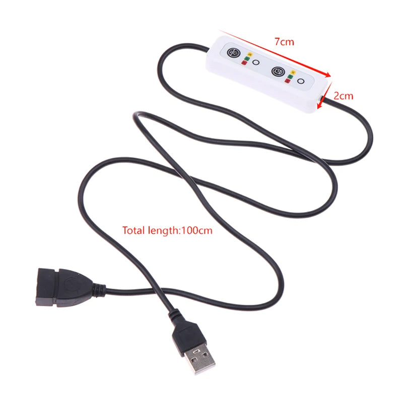 3-Timing 0.5h/1.5h/3h 3-Speed Controller For USB Ceiling Fan LED Lamp Power Extension Switch Cable Oasis Select