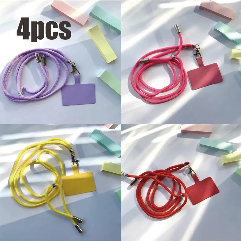 1/4pcs Crossbody Lanyard Necklace Strap Universal Mobile Phone Lanyard Long Adjustment Phone With Clip Safety Anti-Lost Lanyard Oasis Select 4pcs mix 1