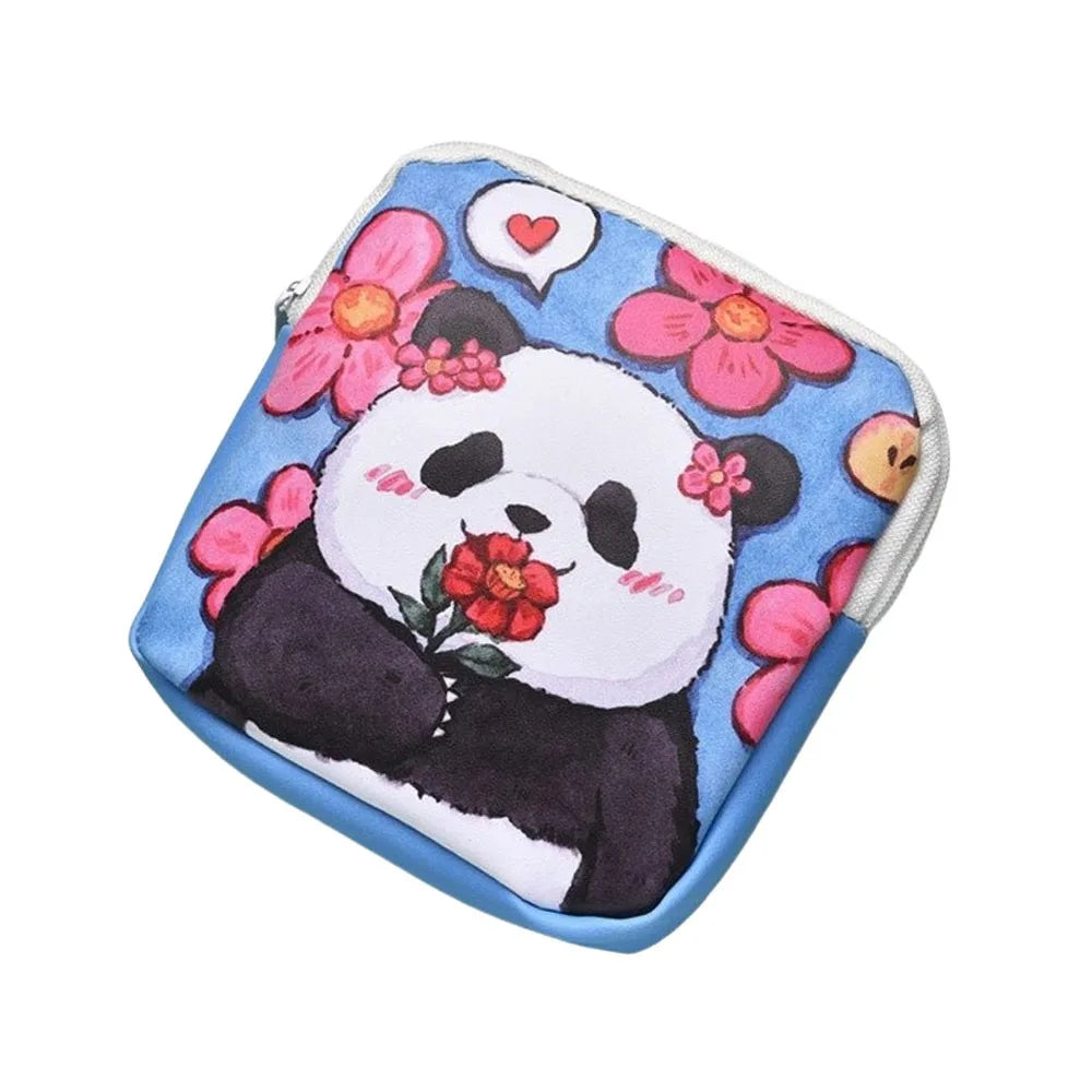 Cute Panda Waterproof PU Storage Pouch | Multi-Purpose Bag