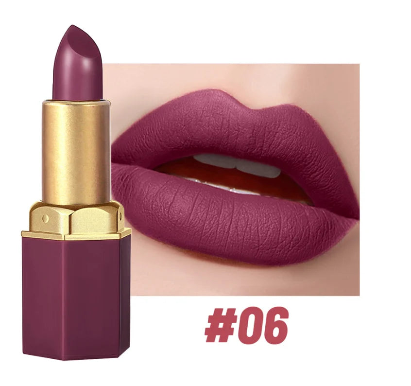 SAM SUGAR Gold Bar Glitter Lipstick – 6 Shades, Long Lasting