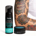 TATTOO BALM TATTOO FOAMING SOAP cleanses and moisturizes, maintains clarity, and makes ink brighter. Suitable for all skin types Oasis Select TATTOO Cleaning set
