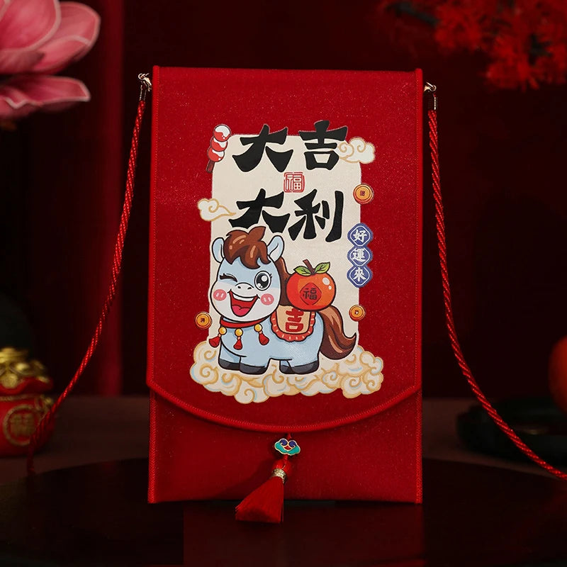2026 Red Envelopes Chinese New Year Decorations Party Favors Gifts Bags Money Packaging Bags Spring Festival Red Pockets Oasis Select 16.9x8.7x1.1cm 13