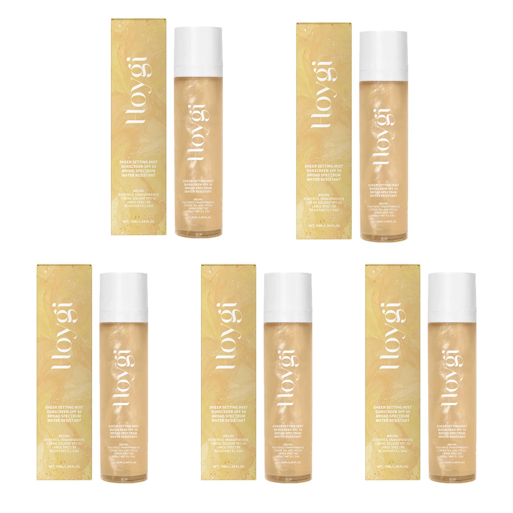 Spf 50+ Makeup Setting Spray Oil Control Natural Refreshing Waterproof Lasting Makeup Fixer Sun Protection Face Mist Cosmetics Oasis Select 5 x 75ml Boxed