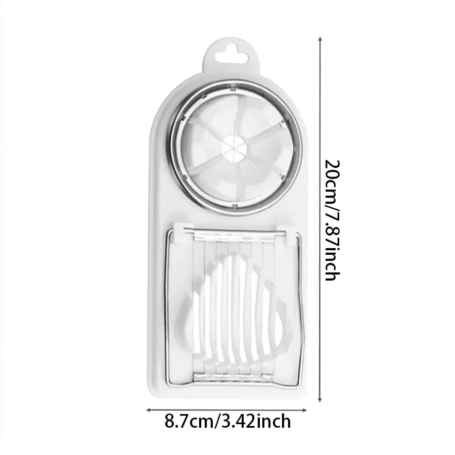Multifunctional PP Base egg cutter 2-in-1 stainless steel wire pull egg cutter for hanging high-quality kitchen accessory tools Oasis Select WHITE