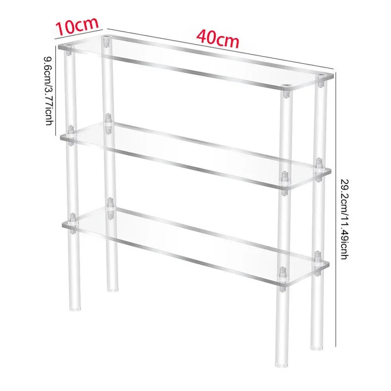 Acrylic Multi-Layer Cosmetics & Perfume Display Shelf Rack