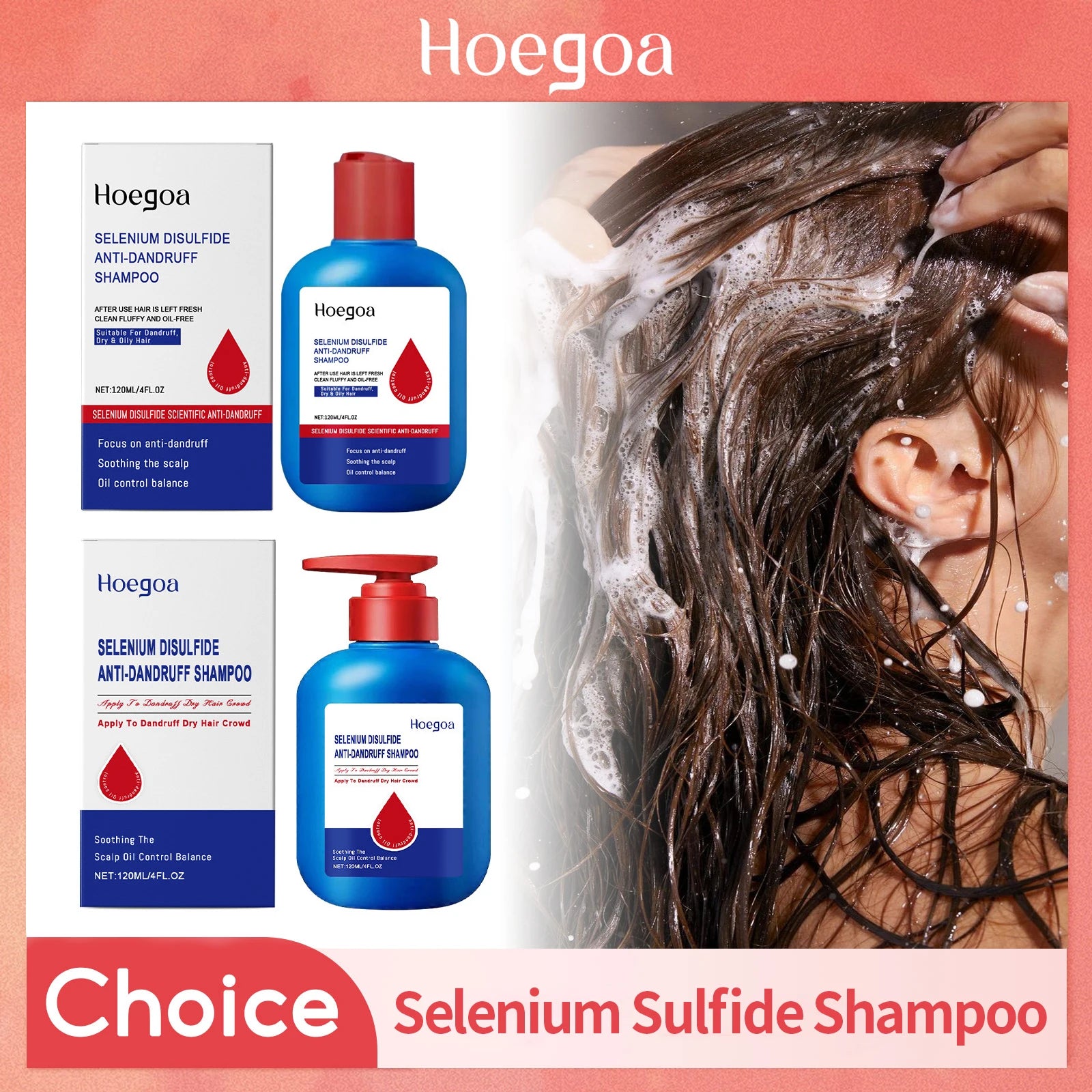 Selenium Sulfide Shampoo Deep Cleansing Remove Dandruff Reduce Scalp Itchy Balance Oil Strengthen Hair Roots Fluffy Hair Shampoo Oasis Select