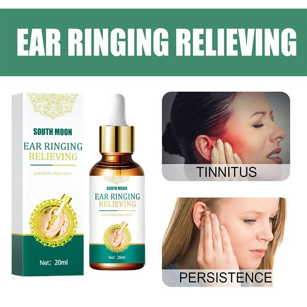 South Moon Ear Drops for Tinnitus Ear Ringing Relieving Deafness Ears Swelling Discharge Otitis Media Fluid Health Care 20ml Oasis Select