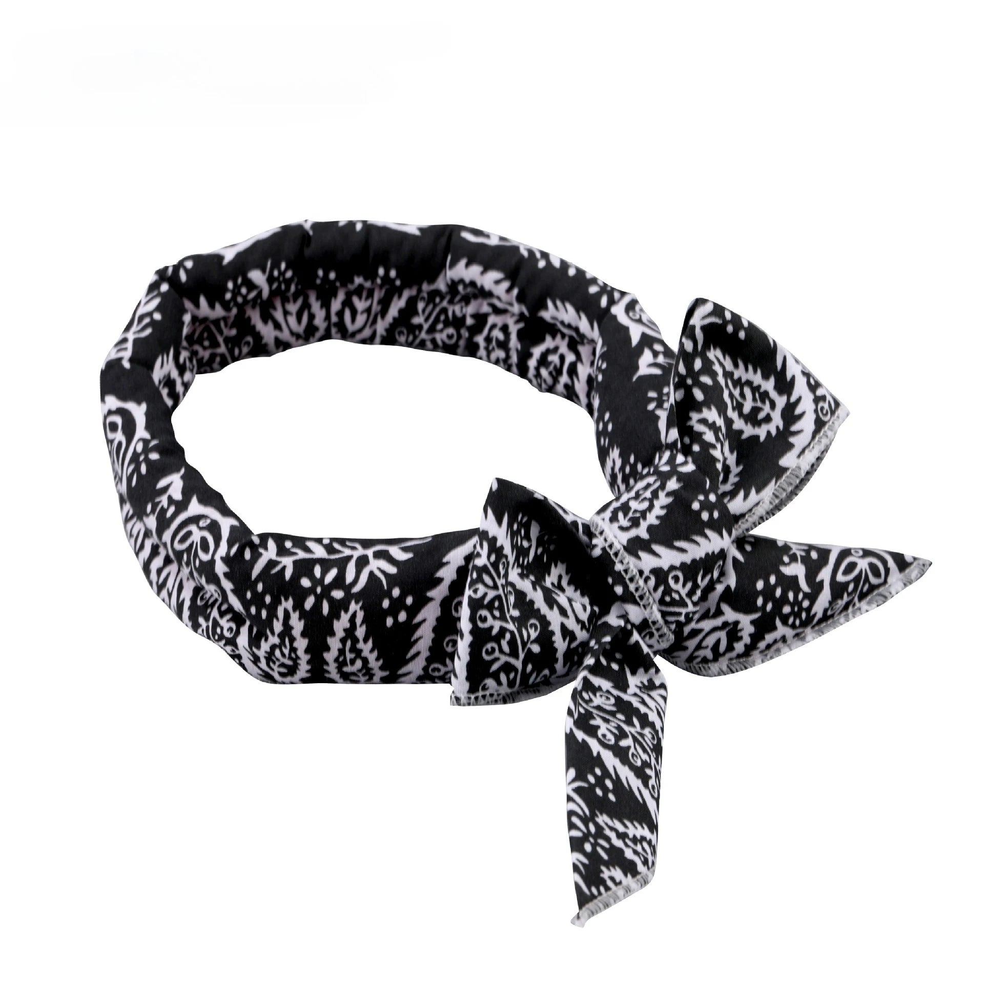 Pet Cooling Scarf Ice Collar for Cats Dogs Summer Heat Relief Outdoor Travel Accessory with Breathable Cartoon Design Oasis Select Black