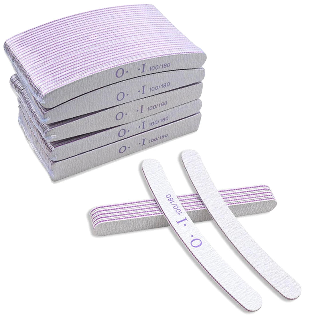 10-Pack Nail Files 100/180 Grit Double-Sided Emery Board Set Nail Files Set Oasis Select