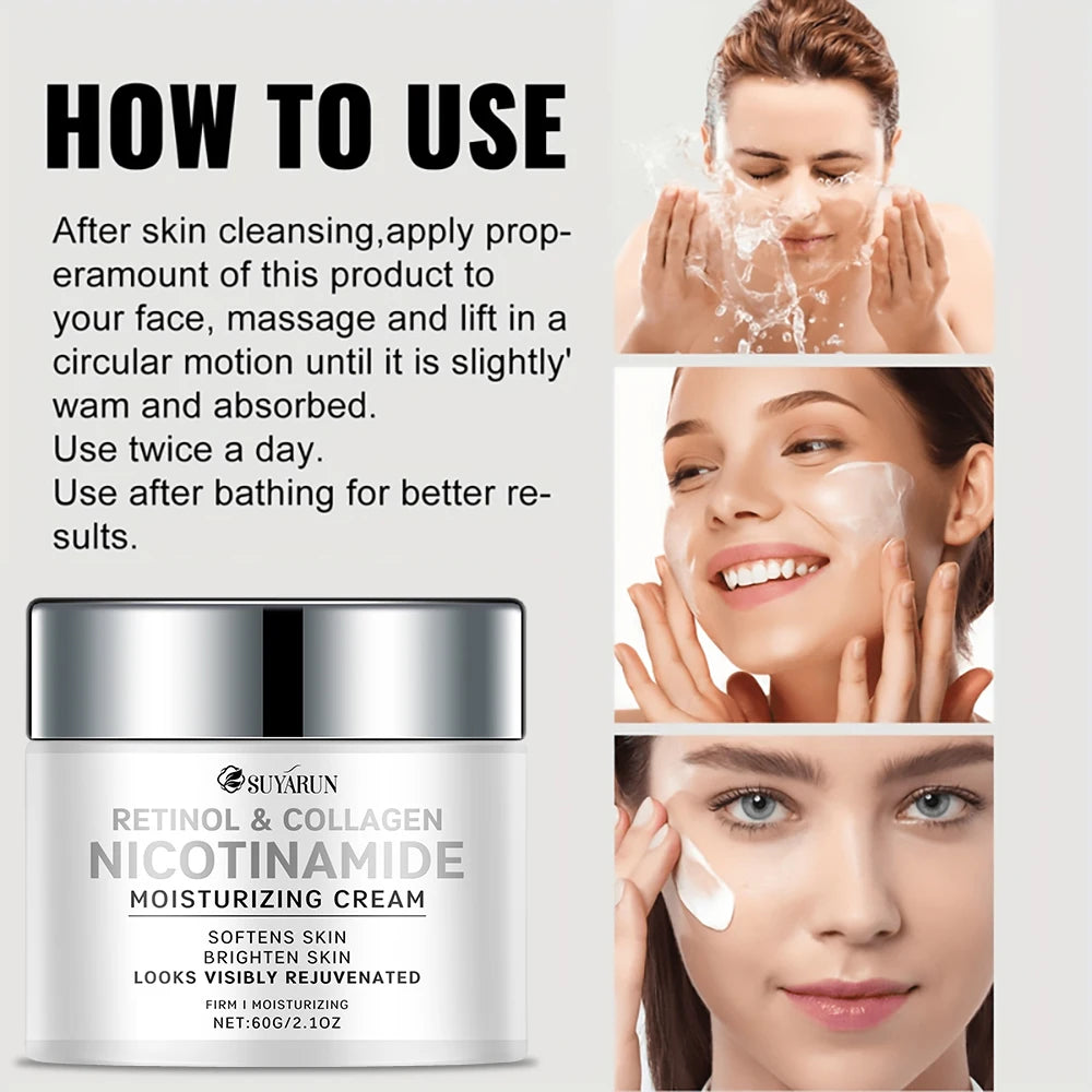 SUYARUN Retinol Collagen Anti-Aging Face Cream - Wrinkle Reduction & Firming Moisturizer with Hyaluronic Acid. Oasis Select