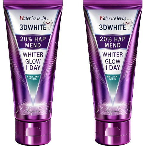 20% HAP 3D White Toothpaste - 1 Day Whiter Teeth, Deep Stain Remover, Cool Menthol for Fresh Breath & Strong Enamel Oasis Select WHITE