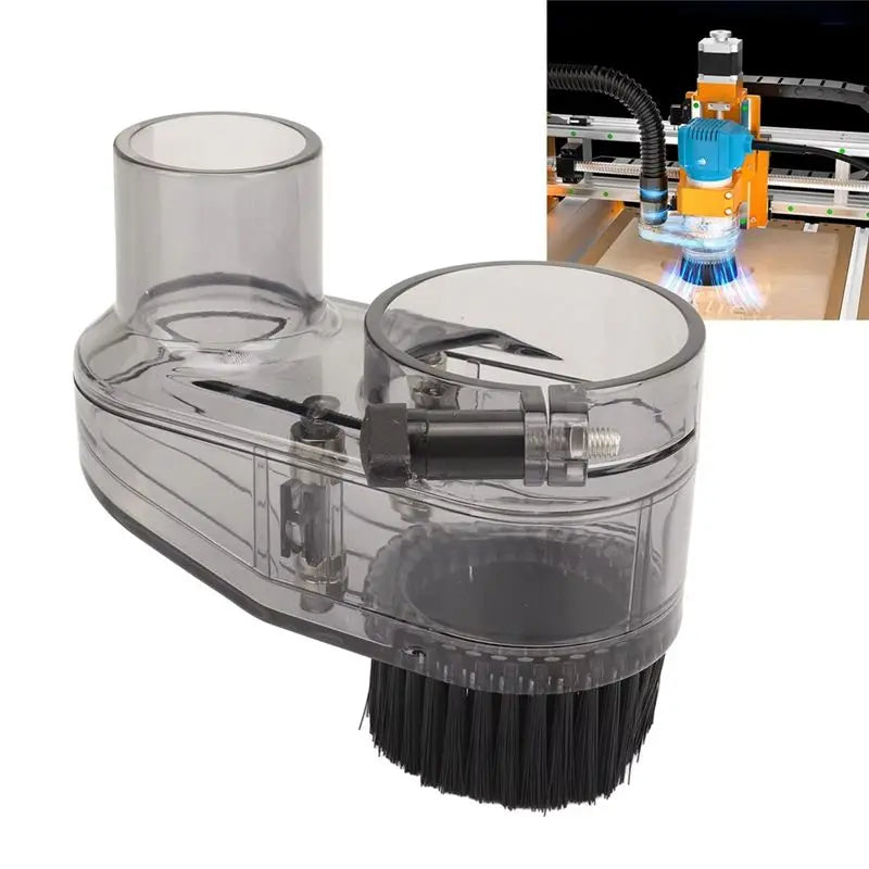 LIKE WISH CNC Router Dust Shoe 52Mm Diameter Clear CNC Dust Boot With 38Mm Hose Diameter For Spindle Motors And Router Oasis Select