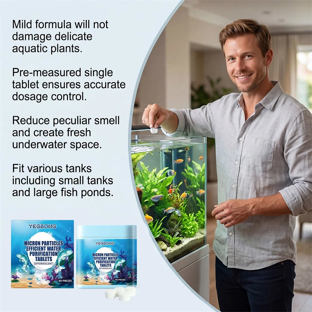 Aquarium Water Clarifier Tablets – Clears Cloudy Fish Tank Fast
