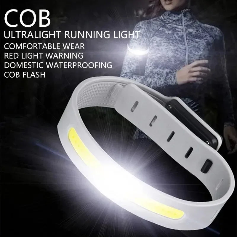 Type-C USB Rechargeable IPX4 Waterproof COB LED Armband Light 350mAh 500LM Sport Night Running Warning Arm Leg Wristband Light Oasis Select