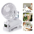 Clip-On Mist Fan USB Rechargeable 4-Speed LED | Desk Humidifier