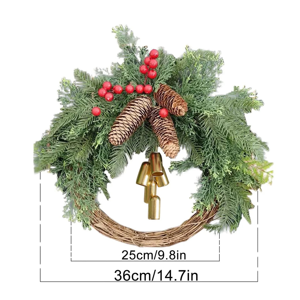 2025 Christmas Wreath Boho Wreath Christmas Day Wreath Home Decoration Door Wall Decoration, Christmas Festival Wreath Decor Oasis Select