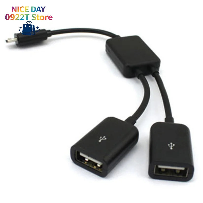 Dual Micro USB OTG Hub Host Adapter Cable for Tablet PC and Smart Phone@#X Oasis Select