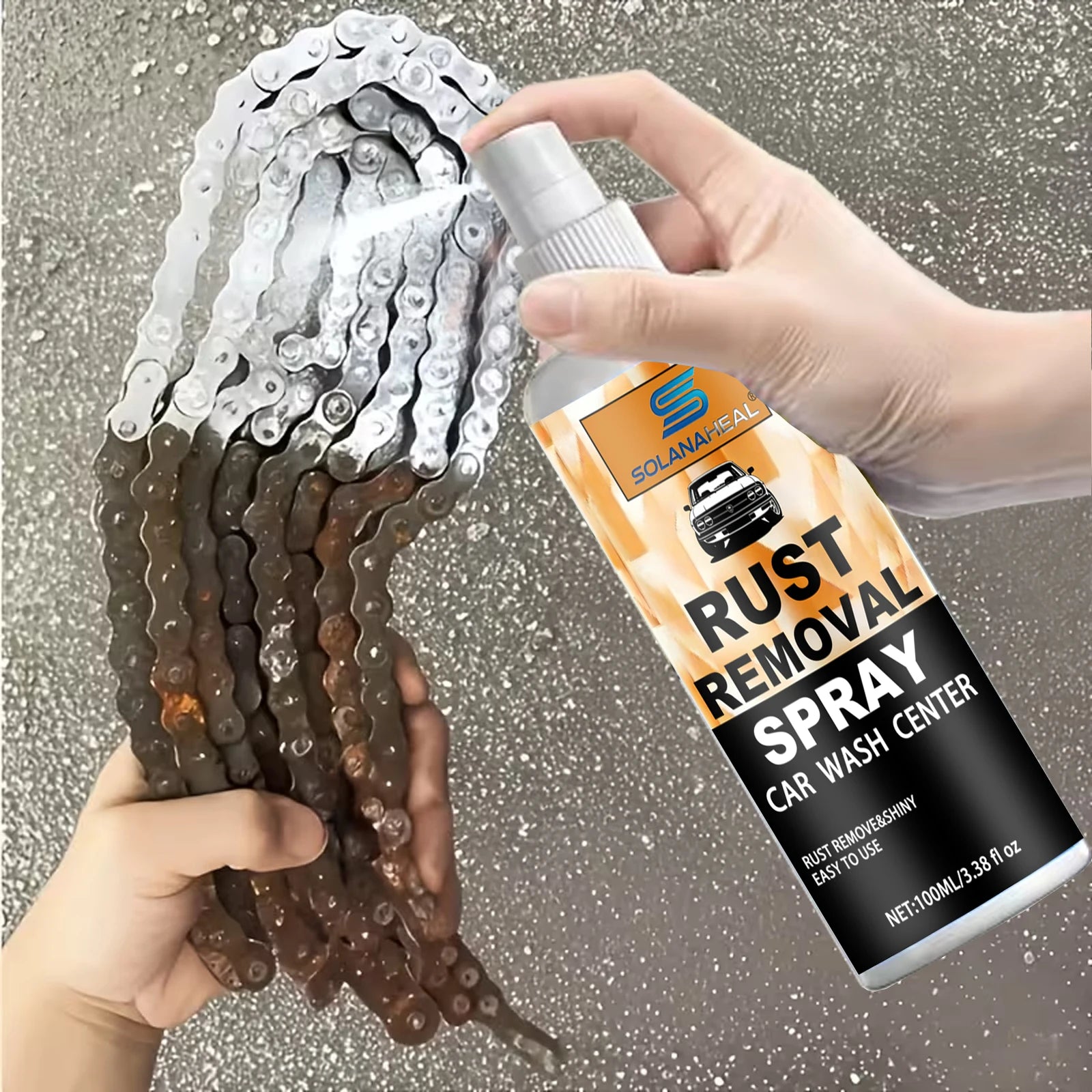 Powerful Metal Derusting Spray | Suitable for Paint, Chromium, Iron, Alloy, Steel Surfaces, Easy Spraying Without Residue, Safe Oasis Select 1 100ml