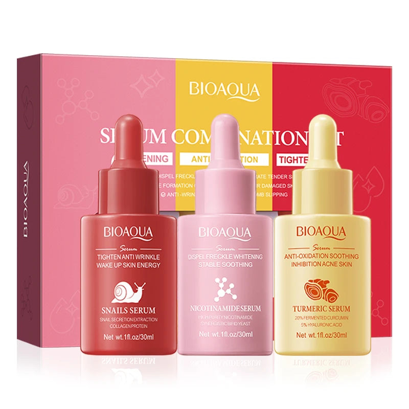 BIOAQUA Turmeric Snail Nicotinamide Face Serum Anti-Aging Face Serum Oasis Select 1 Kit
