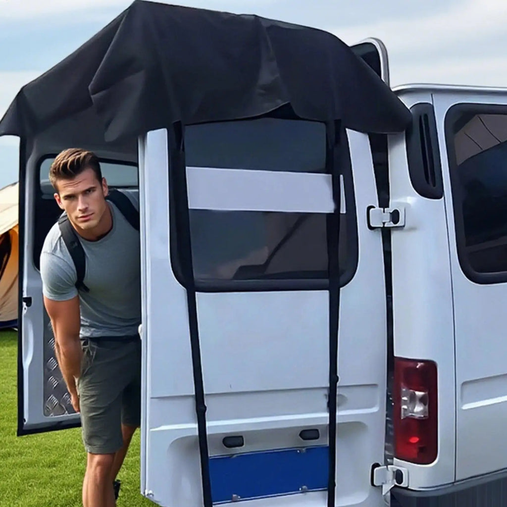 Waterproof Campervan Awning RV Rear Door Awning Windproof Truck Van Rear Protector for Camping Hiking Beach Picnic Outdoors Oasis Select