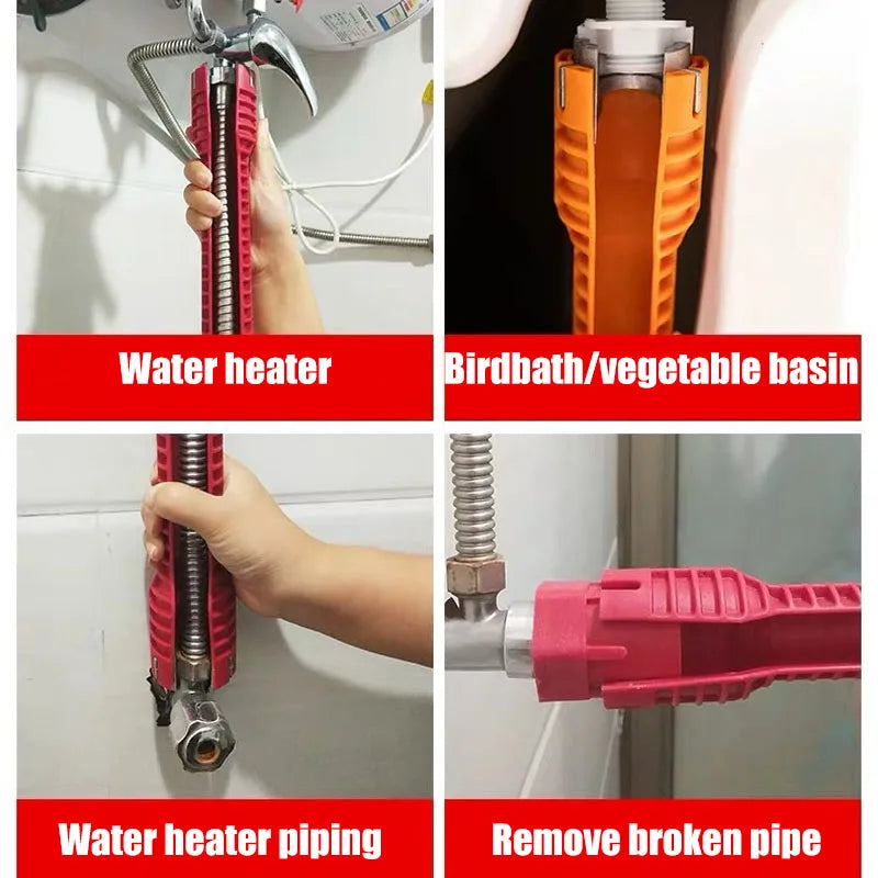 Sink bathroom wrench plumbing installation tool household water pipe faucet angle valve sink maintenance disassembly wrench Oasis Select