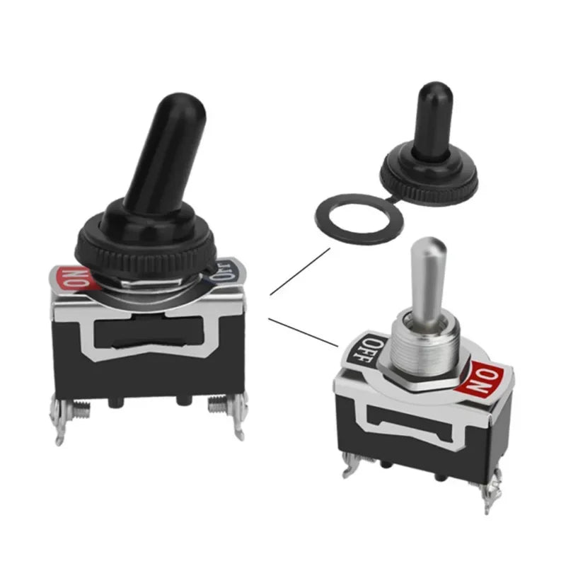 5Pcs Heavy Duty Car Boat Rocker Toggle Switch 15A 250V 2Pin SPST ON/OFF Rocker Switches with Waterproof Boot Spst Rocker Switch Oasis Select
