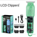 Professional Hair Cutting Machine Rechargeable Clipper Transparent Electric Hair Trimmers For Men Cordless Hair Cut Machine Oasis Select Green