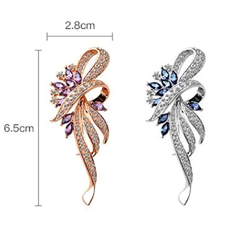 Brooch Pin Diamond Corsage High-end Women's Delicate Corsage Suit Pin Holiday Gifts Oasis Select