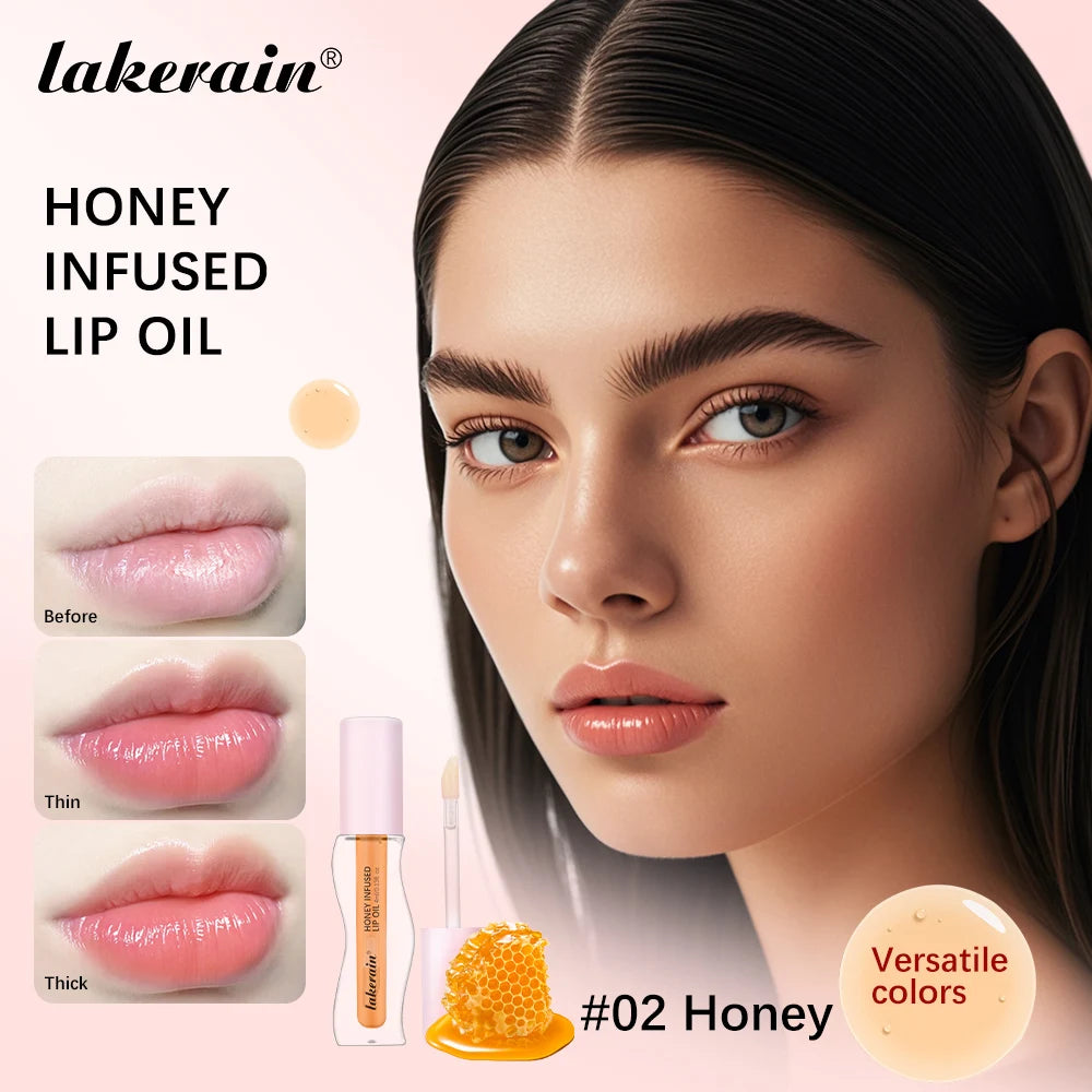 Crystal Fruit Honey Essence Lip Oil Sexy Plump Lip Jelly Strawberry Tinted Lip Liquid Waterproof Moisturize Oil Lipgloss Makeup Oasis Select