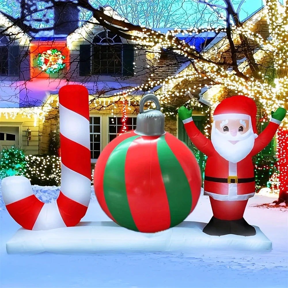 55CM Christmas Inflatable Ball PVC Giant Xmas Ball Christmas Tree Decorations Large Balls Toy New Year Party Courtyard Ornaments Oasis Select