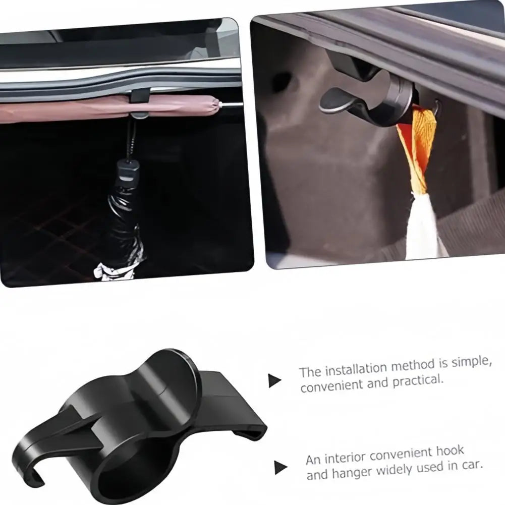 Car Trunk Umbrella Hook Holder & Bag Hanger Organizer 2-Pack