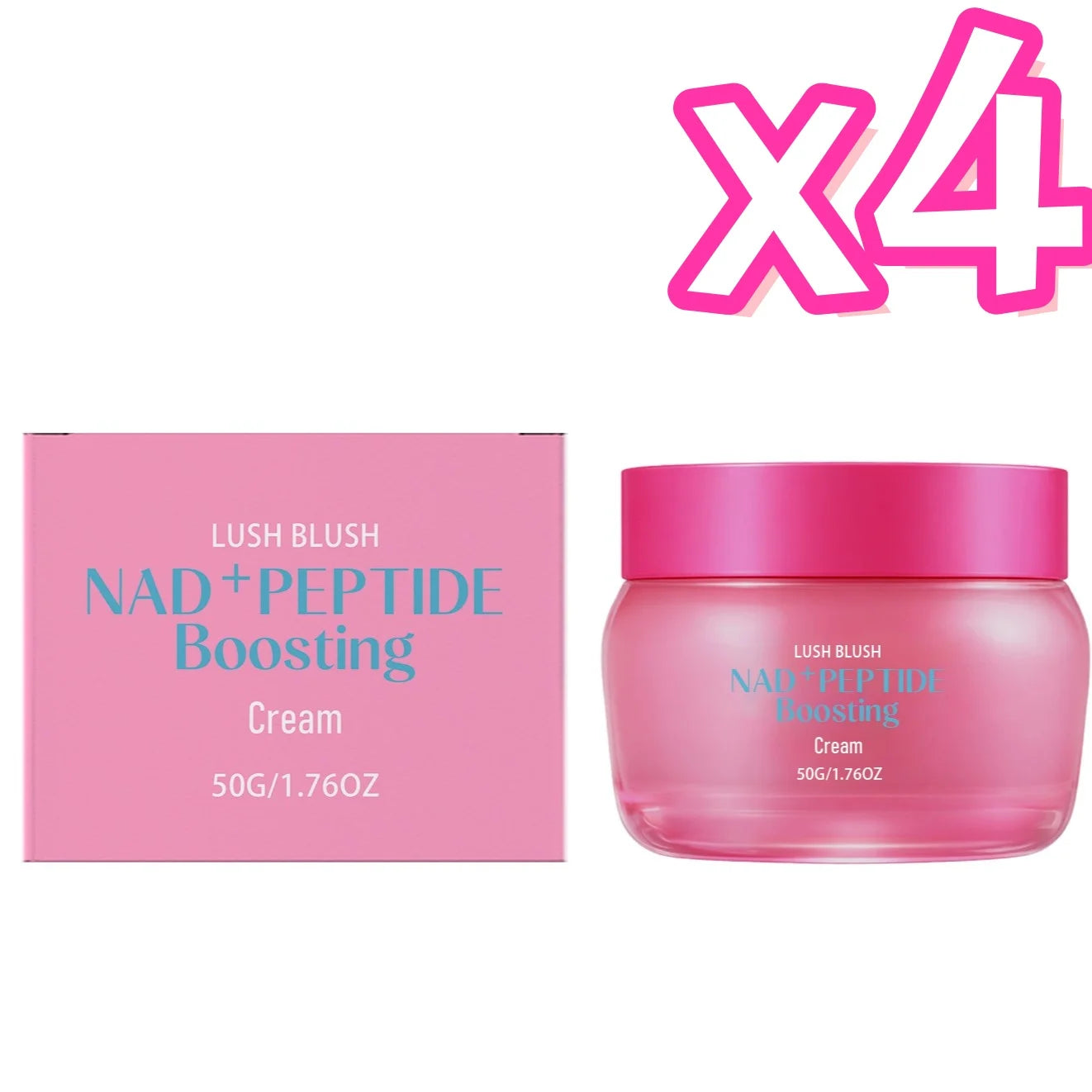 NAD+ Peptide Boosting Cream Anti Wrinkles Lifting Face Sagging Skin Enhance Elasticity Repair Hydrate Skin Cream Korean Skincare Oasis Select 50g Boxed x 4