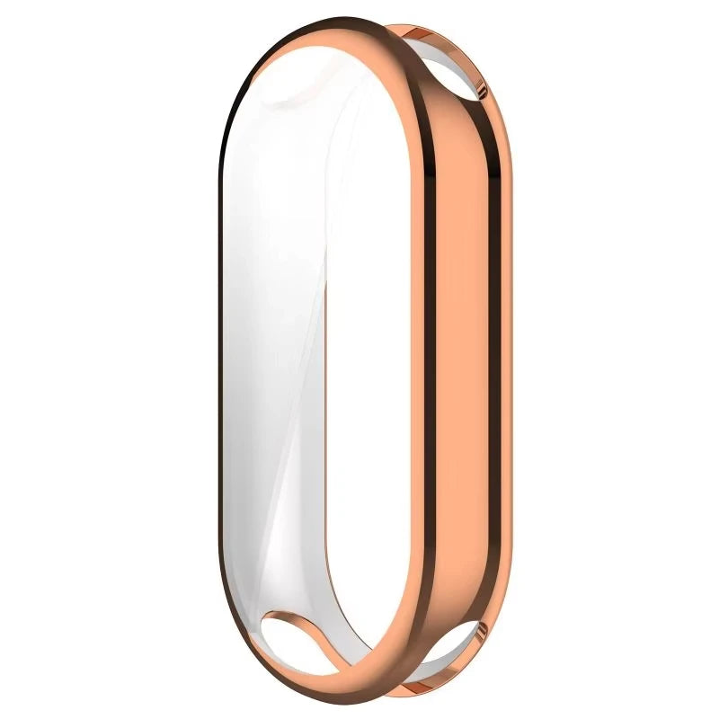 TPU Full Cover Case for Xiaomi Mi Band 8 & 9 Screen Protector Smartwatch Protective Case Oasis Select Rose Golden Xiaomi Mi Band 9