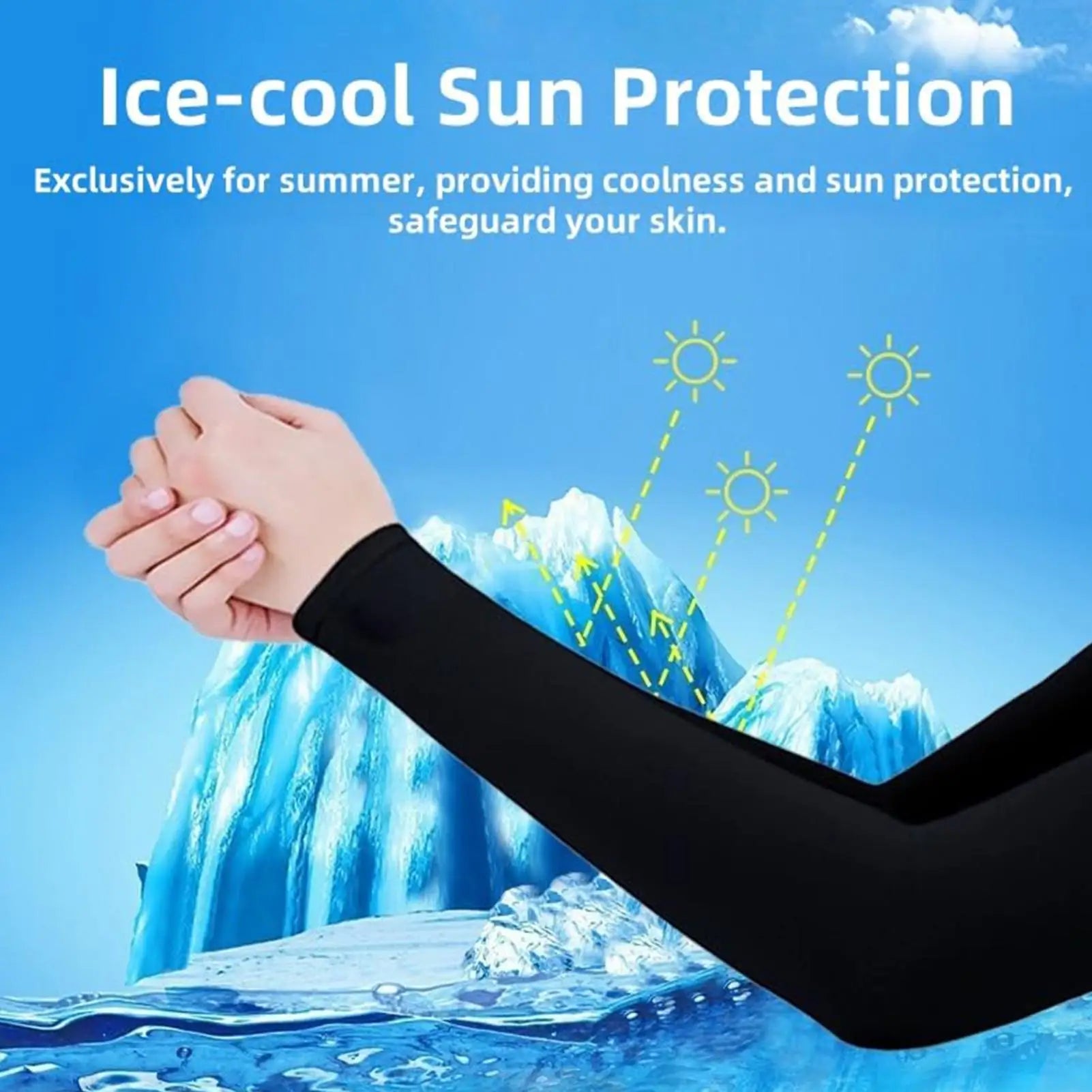 Arm Sleeves 1Pairs UV Arm Sun Sleeves Breathable Protection for Driving Sports Hiking Outdoor Summer Activities Sun Protection Oasis Select