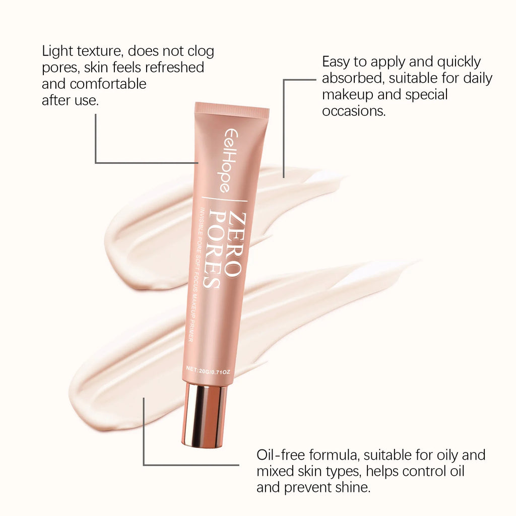 Eelhope Invisible Pore Makeup Primer – Soft Focus, Long-Lasting